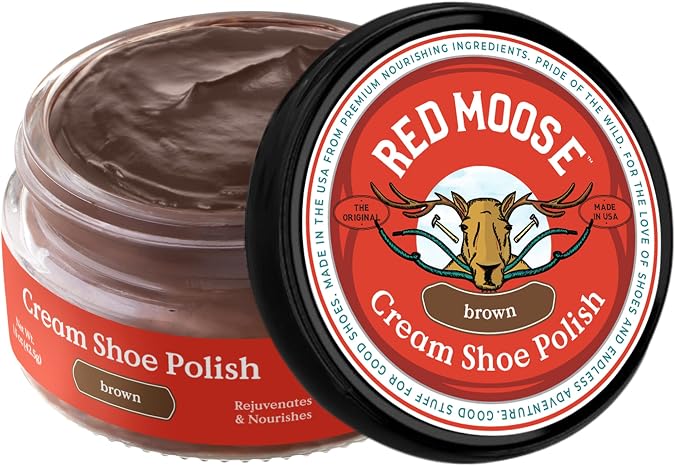 RED MOOSE Boots and Shoe Cream - Shoe Polish Kit for Leather - Shoes Shine - Made in the USA