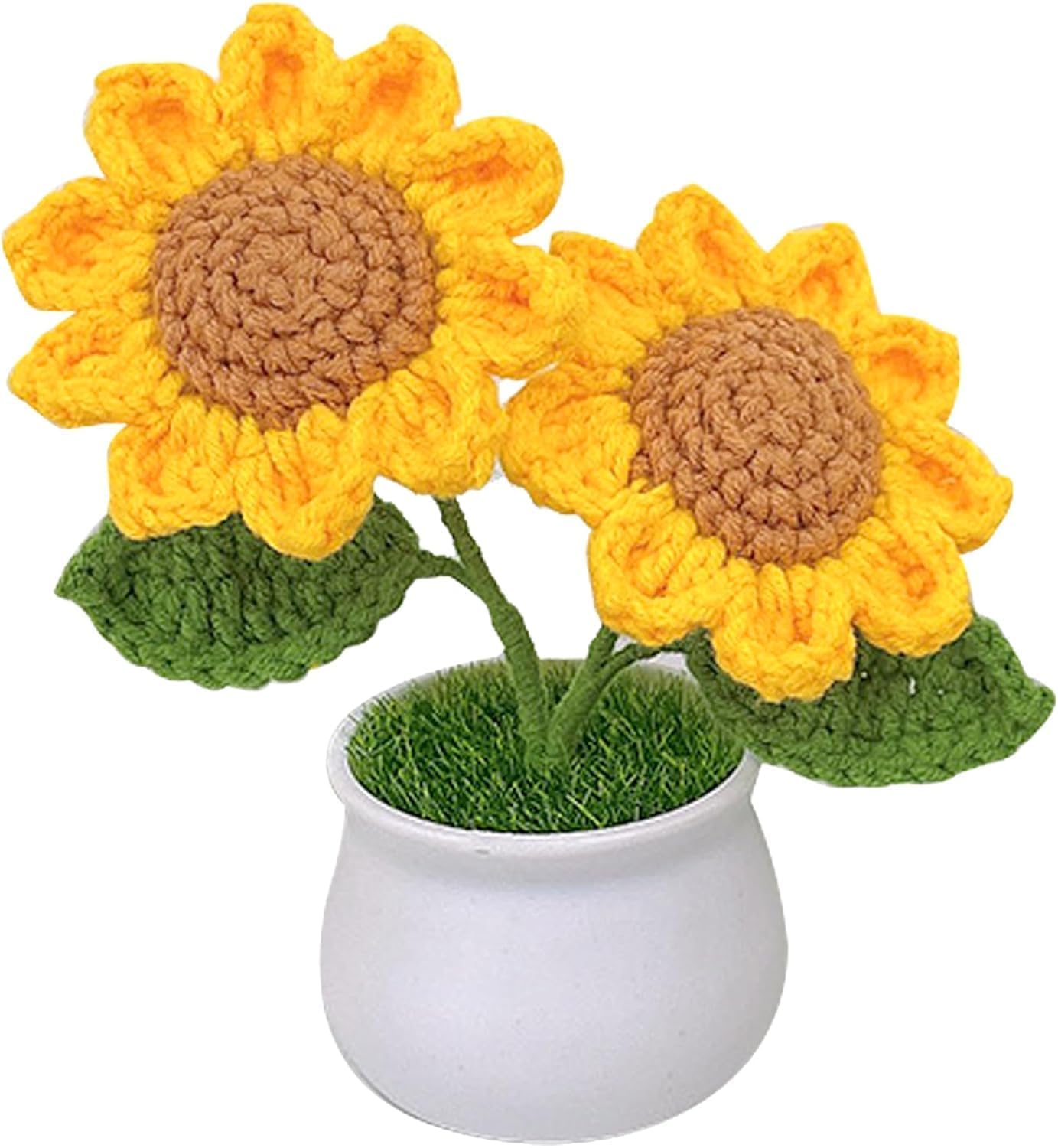 Sunflower Gift for Women, Emotional Support Plant,Sunflowers Gift for Mother's Day,Sunflowers Flowers Realistic,Crochet Flower Bouquet,Sunflower Crochet Flower