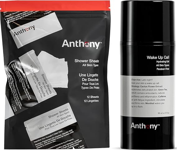 Anthony Wake Up Call, 3 Fl Oz Shower Sheets, 12 Single Pack Sheets