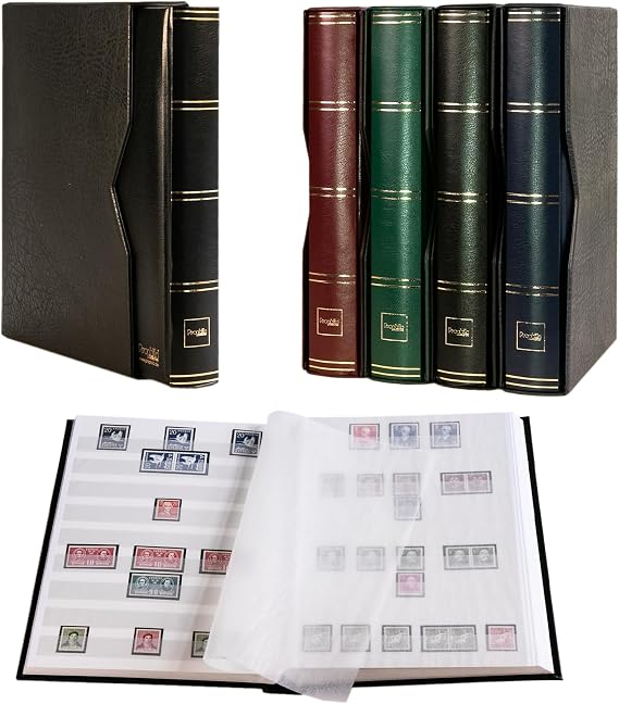 Prophila stockbook 60 White Sides Padded with slipcase Black