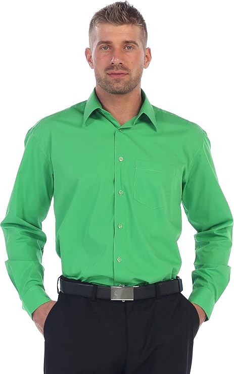 Gioberti Men's Long Sleeve Solid Dress Shirt