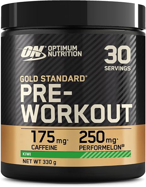 Optimum Nutrition ON Gold Standard Pre-Workout Energy Drink Powder with Creatine Monohydrate Beta Alanine Caffeine and Vitamin B Complex Kiwi 30 Portions 330 g Packaging May Vary