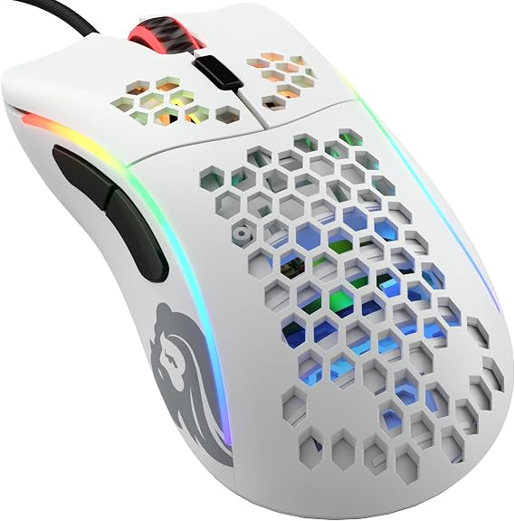 GLORIOUS Model D- Wired Gaming Mouse (Matte White)