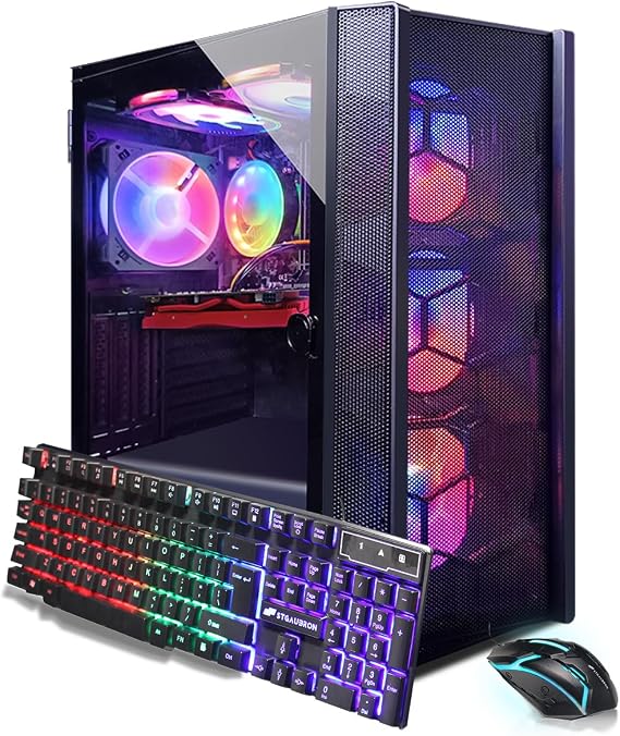STGAubron Gaming PC Desktop,Corei7 8th Gen,RTX 3060 12G,32G DDR4,1T SSD