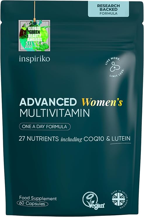 Inspiriko Women's Multivitamins, 100mg CoQ10 & Lutein, 27 Vitamins, 60 Serv