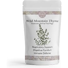 Thyme (Thymus Vulgaris) – 20 Tea Bags – Natural Respiratory Wellness, Immune Support & Antioxidant Rich Herbal Infusion | 100% Pure Traditionally Harvested Leaves