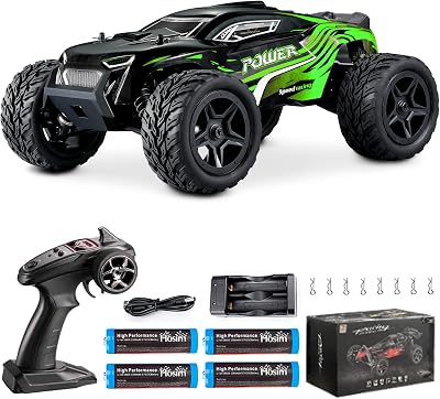 Hosim 1:14 Scale 36 kmh Remote Control RC Car G172, High Speed Racing Vehicle Waterproof Radio Controlled Off-Road 2.4Ghz RC Electronic Hobby Truck for Kids AdultsGreen