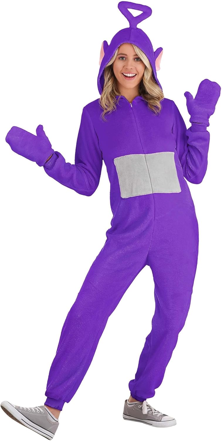 Adult Teletubbies Tinky Winky Jumpsuit Costume