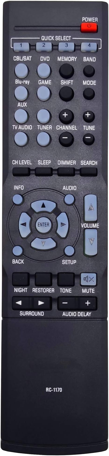 RC-1170 AV Receiver Remote Control Replacement
