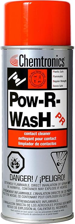 Chemtronics Pow-R-Wash Electronics Cleaner - Spray 340 G Aerosol Can - ES1605 [Price Isper Can]