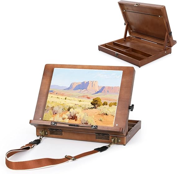 TYYIHUA Tabletop Easel for Painting, Adjustable Wooden Desktop Art Easel
