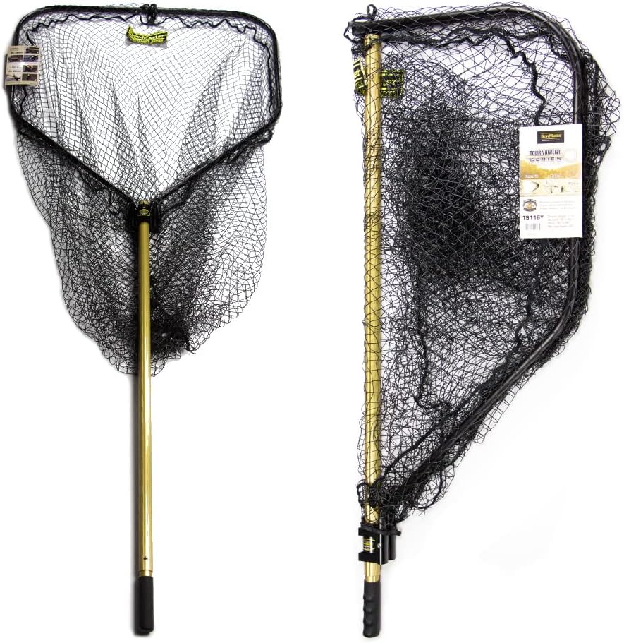 TS116Y Tournament Series Precision Muskie Landing Net - Hoop 36X38, Length 116,GoldBlack