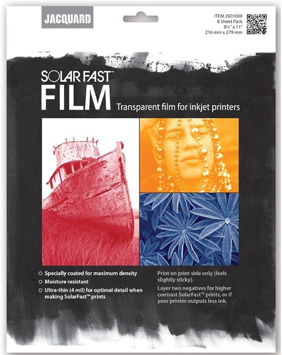 Jacquard Solarfast Dye Film 8.5 X 11 8/Pkg