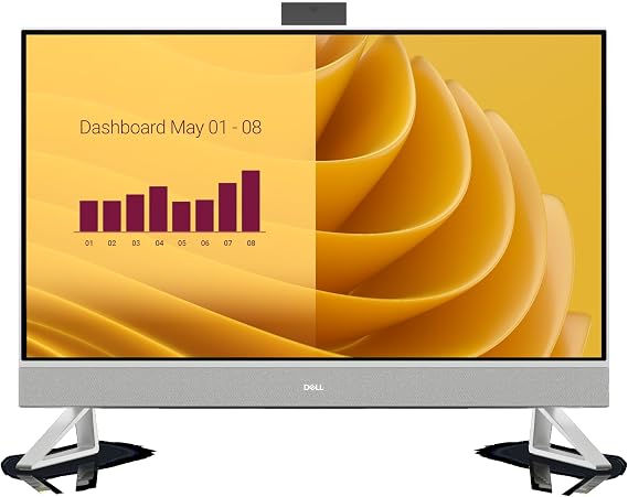 Dell All-in-One EC27250 Core i7 1355U Desktop PC 16GB SSD 1TB Windows 11 Pro Pearl White Spring 2025