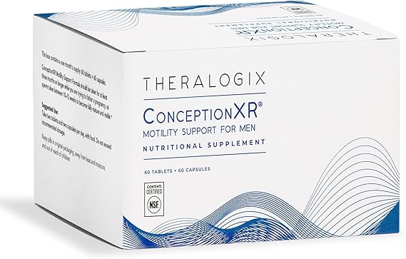 Theralogix ConceptionXR Motility Support Formula - Mens Preconception Vitamins for Fertility Support - Male Fertility Supplements for Sperm Health - NSF Certified - 60 Tabs  60 Caps 30-Day Supply