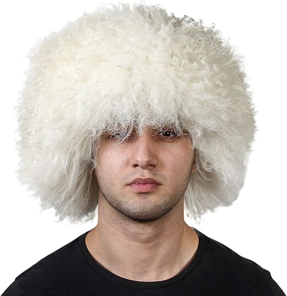 UFC-MMA Khabib Nurmagomedov Tibetan Fur Mongolian Sheepskin Hat Dagestan Russian Papakha Cossack Hat Caucasus Astrskhan Hat