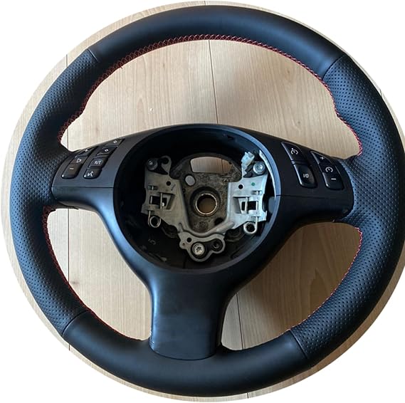 Steering Wheel Cover for BMW E46 M3 E39, Customized Car Steering Wheel Cover Anti-Slip Auto Accessories