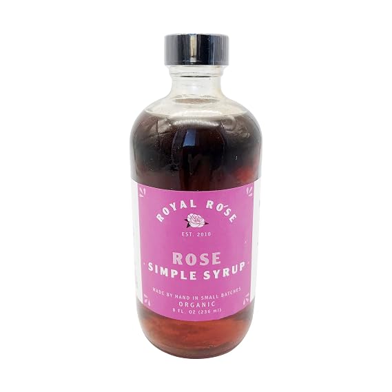 Royal Rose Organic Rose Simple Syrup, 8 FZ
