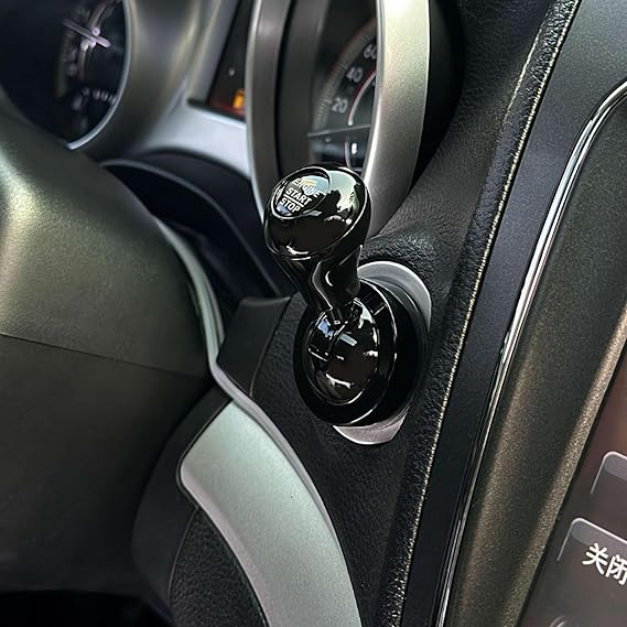 Car Joystick Push Start Button Cover, Car Starter Engine Stop Button Cover, Metal Push to Start Accessories, Cool Accessories Interior Decor to Buttons Rocker (Black 1pcs)