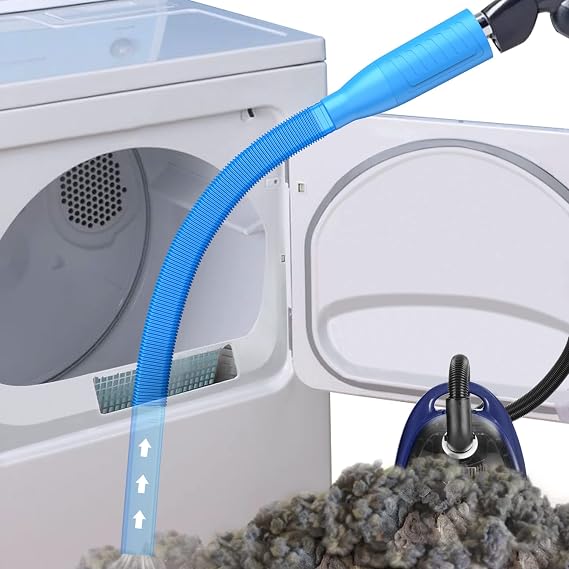 PetOde Dryer Vent Cleaner Kit Dryer Vent Vacuum Hose Attachment Blue