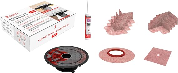 Guru USA Square Drain Connector Kit for ABS Drains