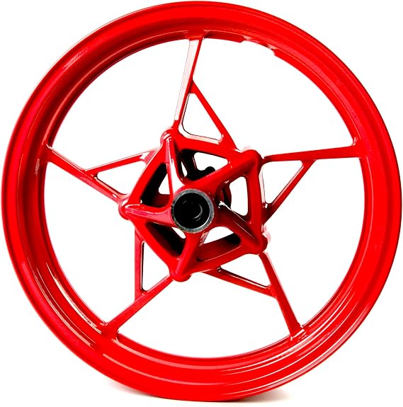 Red Front Wheel Rim Compatible with Kawasaki Z650 Ninja 650 2017-2024, Z900 ABS include 2017-2024, Z900 SE 2022-2023, Bearing include, Motorcycle Replacement Accessories Parts