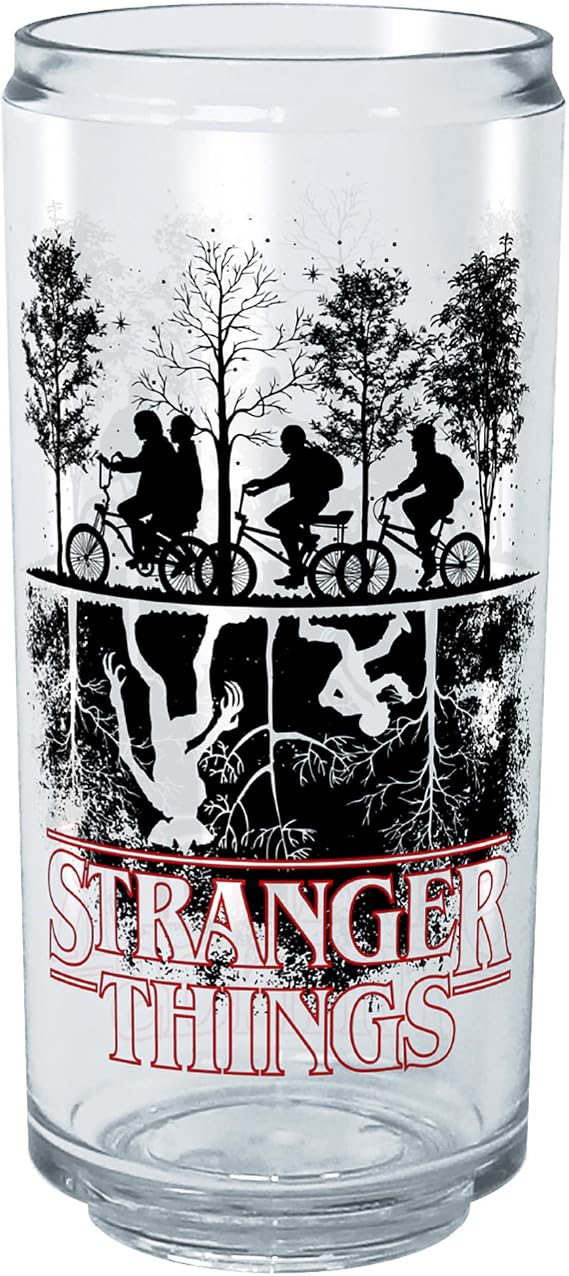 Stranger Things Silhouette Logo Tritan Can Shaped Drinking Cup - Clear -