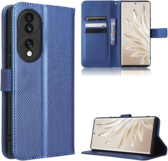 Case for Honor 70 5G Leather Case Cover,PU Leather flip Cover Case for Honor 70 5G FNE-AN00 FNE-NX9 Case Cover Blue