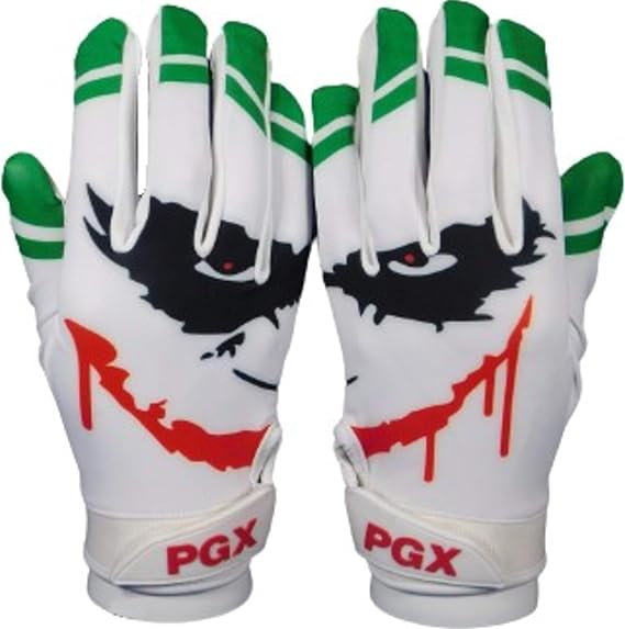 Primal Gloves Youth Smiley Joker Football Gloves (Small)