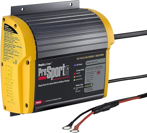 ProMariner Gen 3 ProSport 6 Amp 12 Volt 1 Bank Waterproof Marine Battery Charger 43006