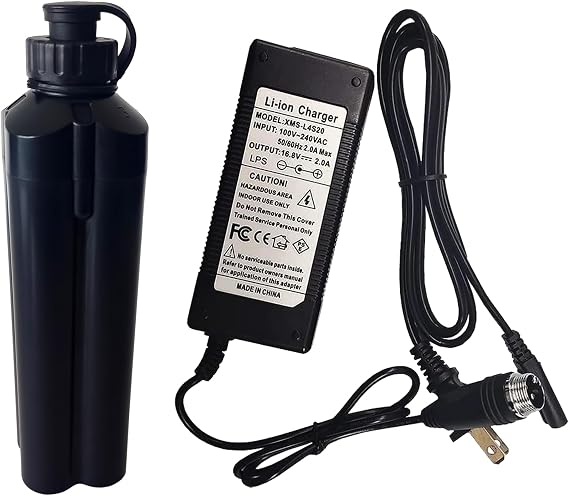 Charger RB-CC4002 + 5000mAh BM5000 BM2300 BM2900 Electric Reel Battery for Daiwa & Shimano Electric Fishing Reels Tanacom 750 1000, Leobritz 500j, Shimano Beastmaster 9000, PLEMIO/ForceMaster 3000