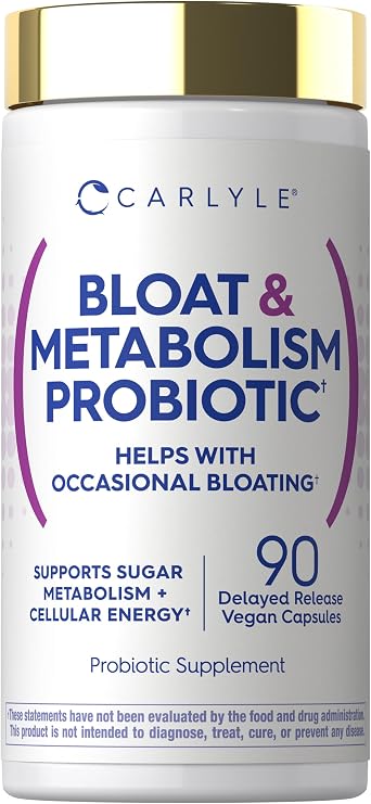 Carlyle Bloat and Metabolism Probiotic | 90 Capsules