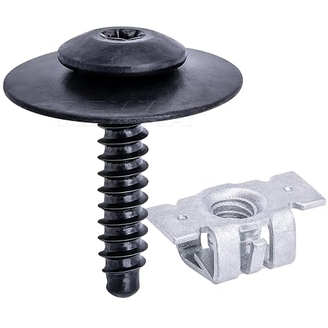 Rexka 20 Sets M4.2-1.41 (#8) Bumper Cover Fender Liner Screw Nut 11609952 11548270 for GM Chevy Hummer Buick Cadillac Saturn Cadillac GMC Trucks