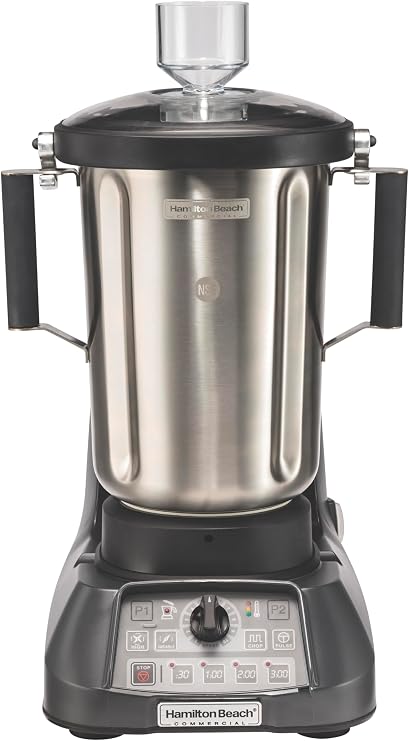 Hamilton Beach Commercial EXPEDITOR 1 Gallon / 4 Liter Culinary Blender, 3.5 HP Motor, Precision Control Touchpad, Custom Blending Programs, Clear Lid with Dosing Cup, NSF Certified, HBF1100SR