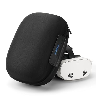 Aubika Hard Carrying Case for Meta Quest 3SQuest 3Quest 2, Suitable for Most VR headsets and Touch Controller Accessories, Travel and Home Storage Black