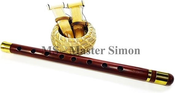 Golden Duduk Armenian Professional Instrument with 3 Reeds and Playing Instructions Included, Made in Armenia from Apricot Wood and Brass rings
