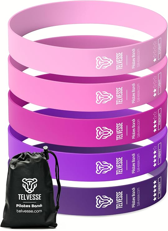 latex Pilates Aerobic Exercise Squat Tire Loop Tape Closed End Tone with 5 Different Resistance Bags