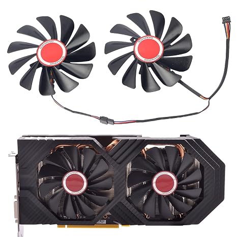DC12V 0.45A 4Pin FDC10U12S9-C RX580 RX590 Graphics Card Fans for XFX AMD RX 580 GTS Black Edition,for XFX AMD RX 590 Fatboy GPU Fans
