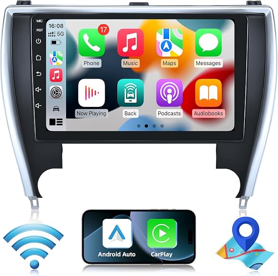 [8core 6+128G] Android 13 Radio for Toyota Camry 2015 2016 2017: Upgrade 5GWiFi Double Din Car Stereo Replacement 1280 * 800 HD Touchscreen Accessories FM/AM/RDS GPS Navigation Bluetooth