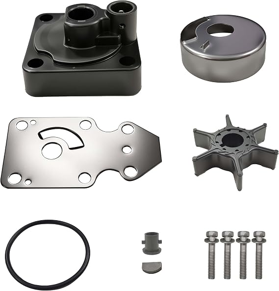 MARKGOO 63V-W0078-01-00 Water Pump Impeller Repair Kit with housing Replacement for Yamaha Outboard 9.9 15HP F9.9 F15 (1996-2009) Boat Motor Engine Rebuild Parts Sierra 18-3412 63V-W0078-02-00