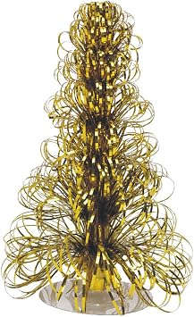Glitz Ribbon Strand Centerpiece, Gold Christmas Tree