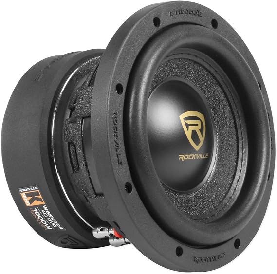 Rockville W65K9D4 6.5" 1000W Peak / 250W RMS Dual 4-Ohm Car Audio Subwoofer, CEA-Rated, OFC 2" Voice Coils, Double 66oz Magnet, Cast Aluminum Basket, for Car Audio Systems & Custom Installs
