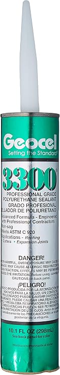 Geocel 3300 Professional Grade Polyurethane Sealant, 10.1 fl oz, Black