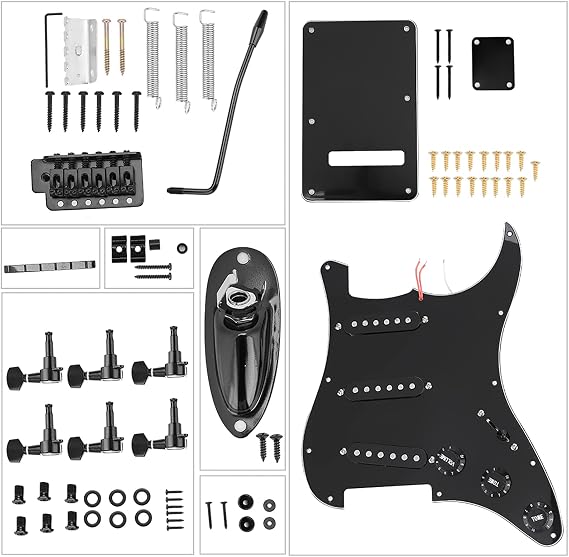 1 Set Electric Guitar DIY Kit Premium Materials Build Your Own Guitar for Music Enthusiasts, Guitar Project Kit Guitar Accessories Kit DIY Guitar Accessories