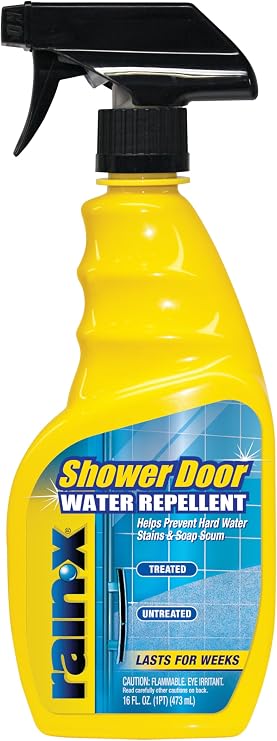 Rain-X 630023 Glass Shower Cleaner Water Repellent - Bathroom cleaner and window cleaner, bathroom cleaning supplies - Protects Glass Shower And Doors From Soap Residue And Hard Water, 16 Fl. Oz.