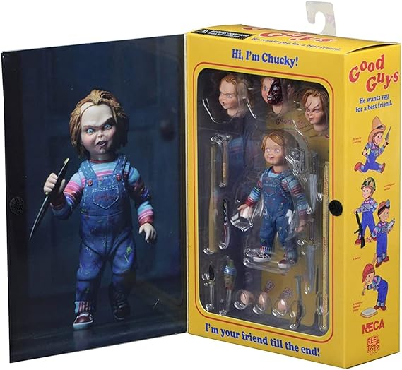 NECA - Chucky 4 inch Scale Action Figure - Ultimate Chucky | Chucky 5 Inch Action Figure Ultimate Series - Ultimate Chucky