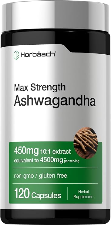 Horbaach Ashwagandha Supplement | Max Strength | 120 Capsules