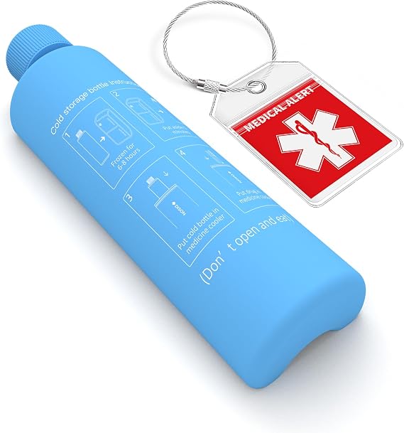 DISONCARE Intercontinental Series Ice Pack Bottle Kit Replacement 74H 7Pens Medicine Insulin Cooler Travel Case