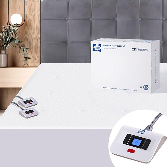 Sealy Heated Mattress Pad California King Size Dual Controller 7284"