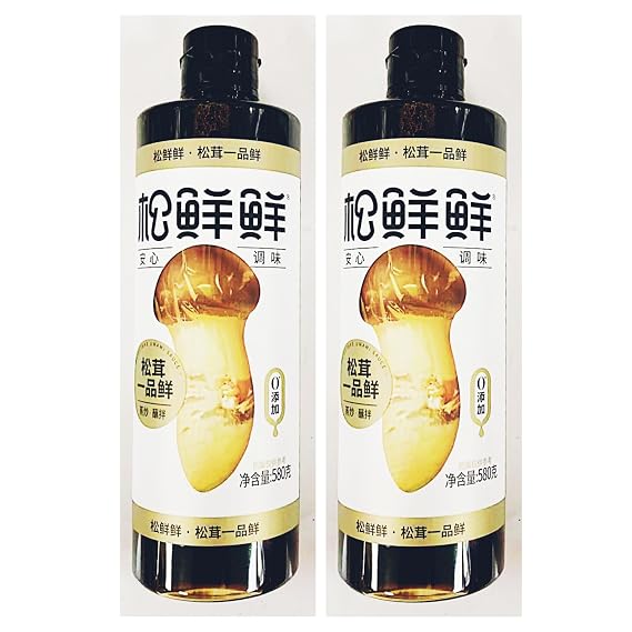 Premium Matsutake Mushroom Soy Sauce, 580g, Zero Additives, 2-Bottles